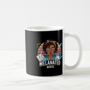 Caneca De Café Enfermeira Forte Preta Afro Menina Melanina Africa