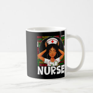 Caneca De Café Enfermeira História Negra Afro Melanina Mulher Rn 
