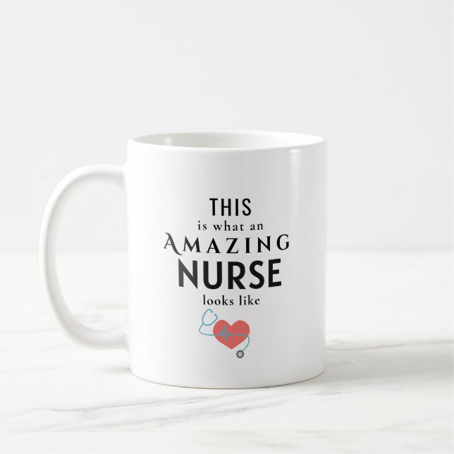 Caneca De Café Enfermeira Incrível Personalizada (Esquerda)
