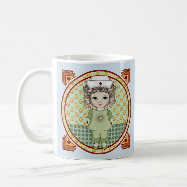 Caneca De Café Enfermeira menina  (Esquerda)