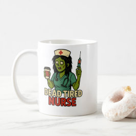 Caneca De Café "Enfermeira Morto Cansada" Halloween Mug