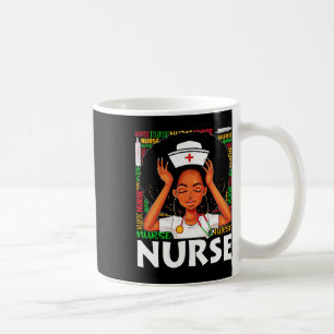 Caneca De Café Enfermeira Negra Afro Mulher Junta História Negra