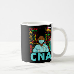 Caneca De Café Enfermeira negra forte cna afro-melanina afro-amer