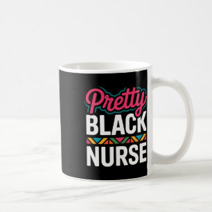 Caneca De Café Enfermeira Negra Melanina Mulher Mês da História N