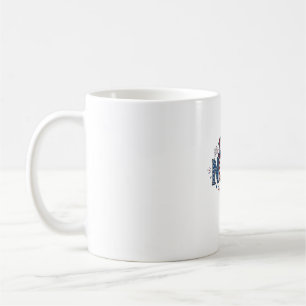 Caneca De Café Enfermeira Patriótica Desenho Vetorial de Gravura 