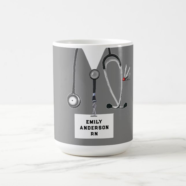 Caneca De Café Enfermeira Personalizada (Centro)