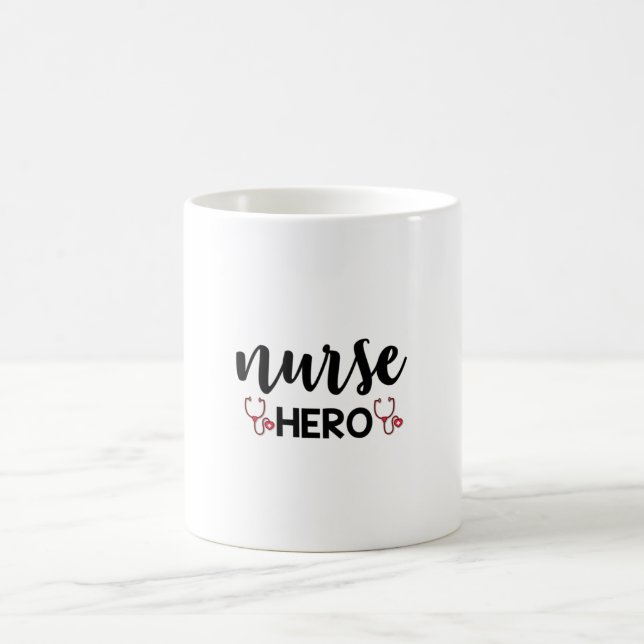Caneca De Café Enfermeira Presente Enfermeira Herói (Centro)