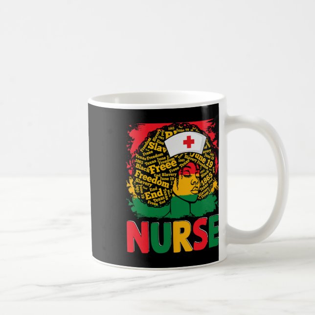 Caneca De Café Enfermeira Preta Sofisticada E Melanina Dele Magní (Direita)