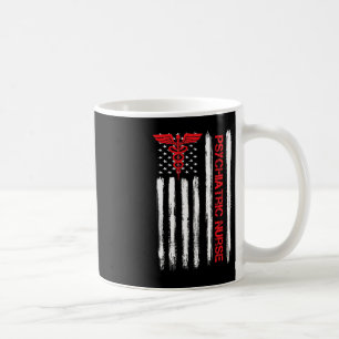 Caneca De Café Enfermeira Psiquiátrica Flag American RN Mental He
