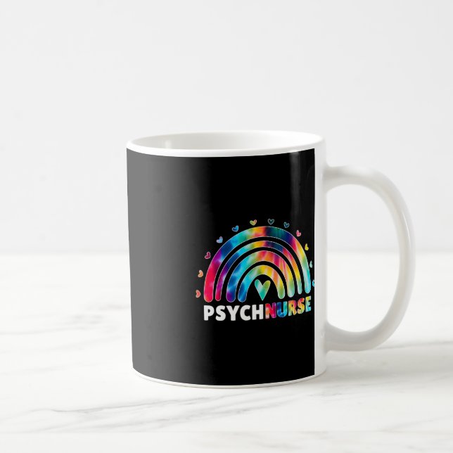 Caneca De Café Enfermeira Psych Tie Dye Enfermando Psiquiato de S (Direita)