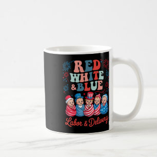 Caneca De Café Enfermeira Red White E Blue Oncologia Tripulação 4