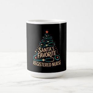 Caneca De Café Enfermeira Registrada Favorita Perfeita Xmas