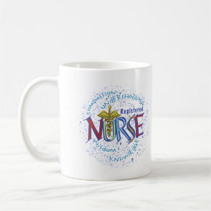Caneca De Café Enfermeira Registrada Lema