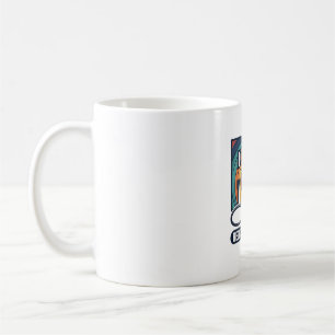 Caneca De Café Enfermeira Registrada RN Design Vetorial Arco-Íris