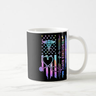Caneca De Café Enfermeira Registrada Tie Dye Rn Ekg