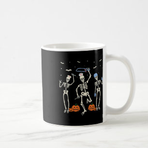 Caneca De Café Enfermeira Skeleton Halloween Saúde