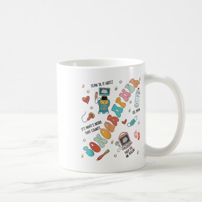 Caneca De Café Enfermeira Sonographer School Nurn S (Direita)