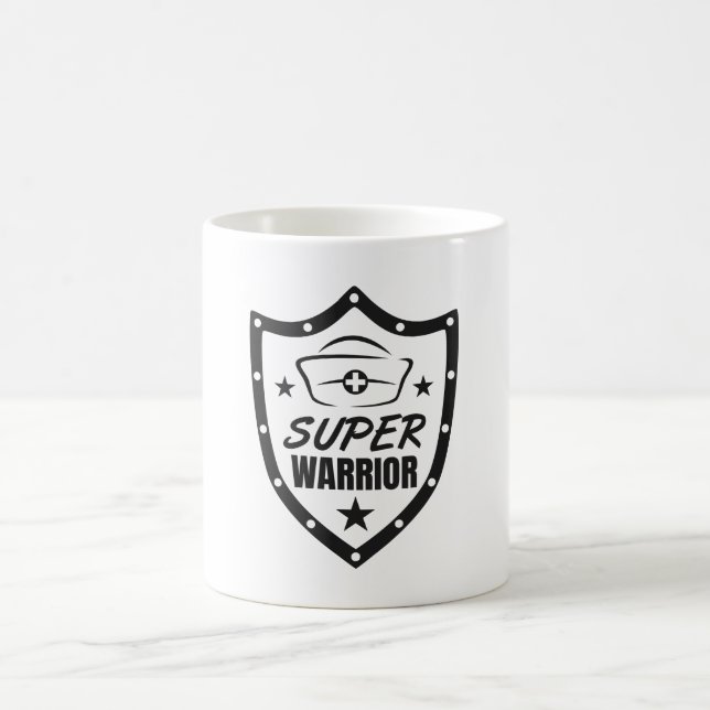 Caneca De Café Enfermeira Super Guerreira (Centro)
