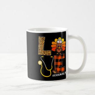 Caneca De Café Enfermeira Turquia Dia de Ação de Graças Ama Enfer