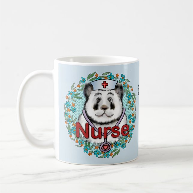 Caneca De Café Enfermeira urso panda (Esquerda)