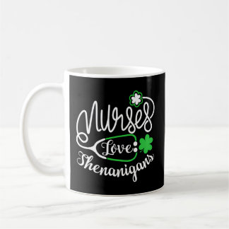Caneca De Café Enfermeiras Adoram Shenanigans - Rn St PattyDay Lu