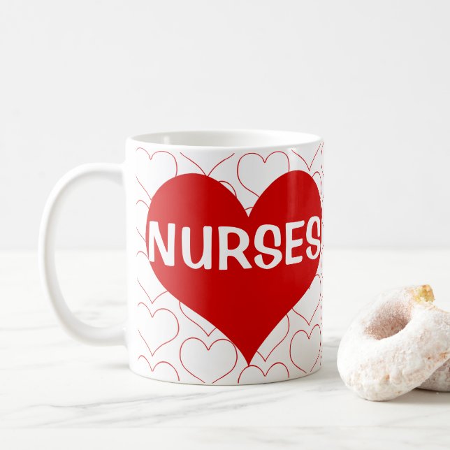 Caneca De Café Enfermeiras de amor (Com Donut)