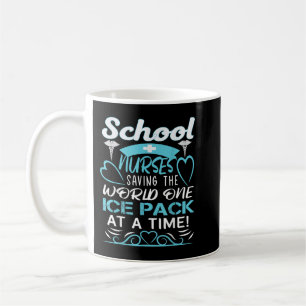Caneca De Café Enfermeiras Escolares Salvando Um Pacote De Gelo N