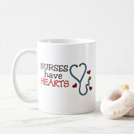 Caneca De Café Enfermeiras Têm Corações