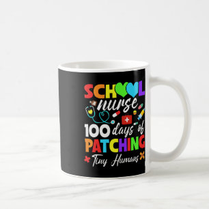 Caneca De Café Enfermeiro 100 Dias De Patching De Humanos Pequeno