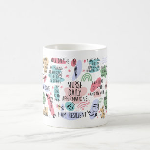 Caneca De Café Enfermeiro Afirmações Diárias Café Motivacional