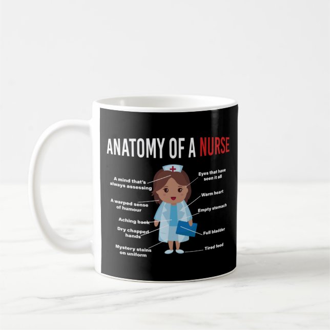 Caneca De Café Enfermeiro Anatomia De Enfermeiro (Esquerda)