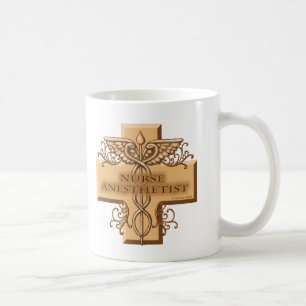 Caneca De Café Enfermeiro Anestesiologista Cruz Caduceu
