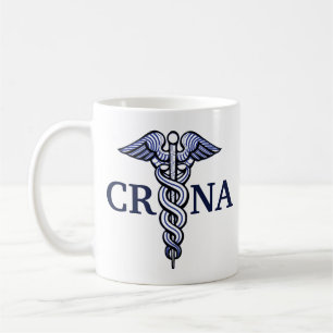 Caneca De Café Enfermeiro Anestesista Caduceus Nome Personalizáve
