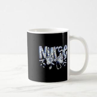 Caneca De Café Enfermeiro Arco Coquette Azul Estetoscópio Enferme