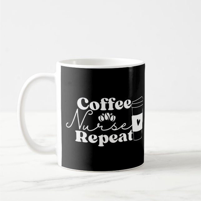 Caneca De Café Enfermeiro Café Repetir (Esquerda)