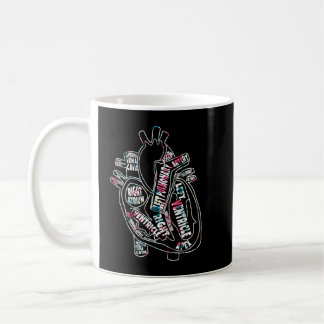 Caneca De Café Enfermeiro Cardíaco Anatômico Partes de Cartão Car