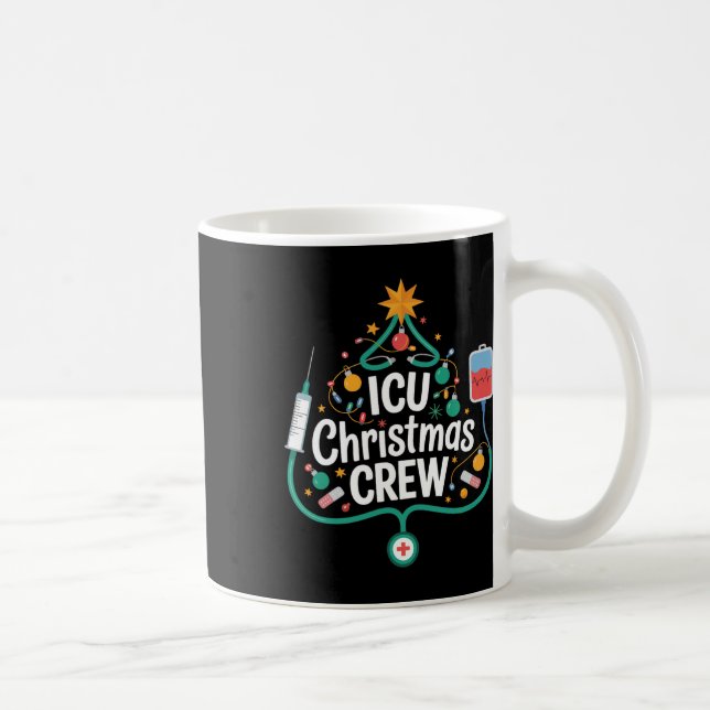 Caneca De Café Enfermeiro De Férias De Natal Icu Enfermeiro Inten (Direita)