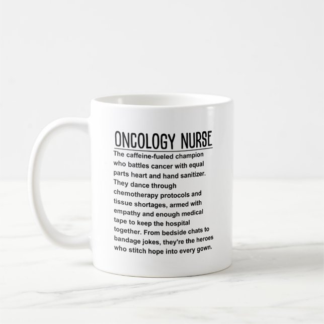 Caneca De Café Enfermeiro de Oncologia (Esquerda)