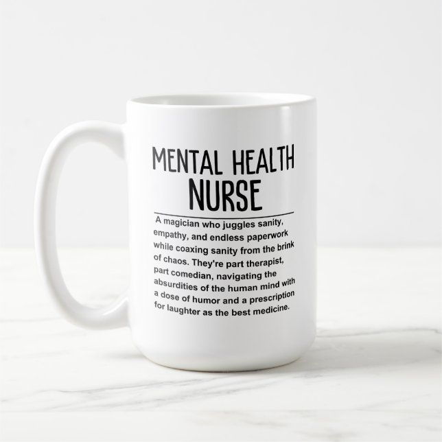 Caneca De Café enfermeiro de saúde mental (Esquerda)