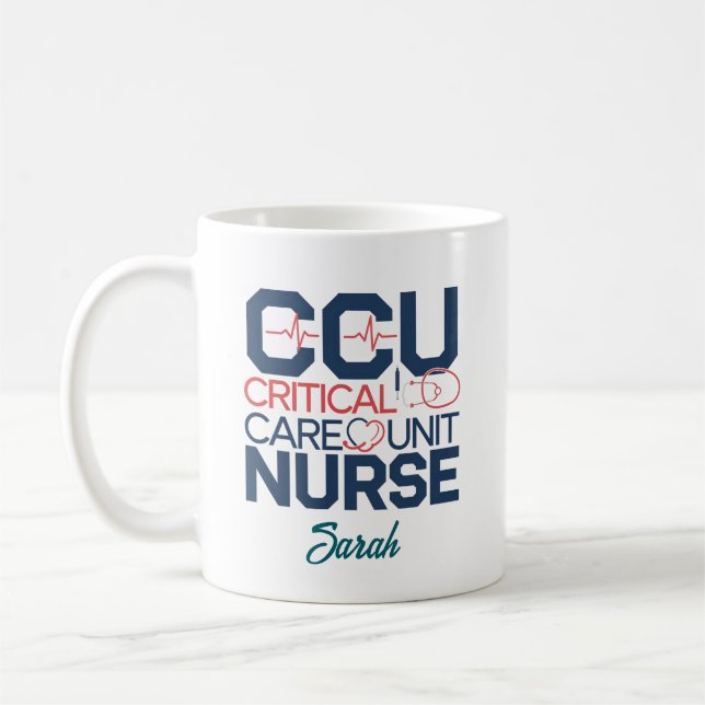 Caneca De Café Enfermeiro de Unidade de Cuidados Críticos da CCU  (Esquerda)