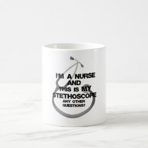 Caneca De Café Enfermeiro e estetoscópio