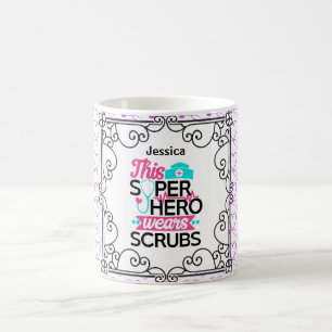 Caneca De Café ENFERMEIRO - Este Superherói Veste SCRUBS Persona