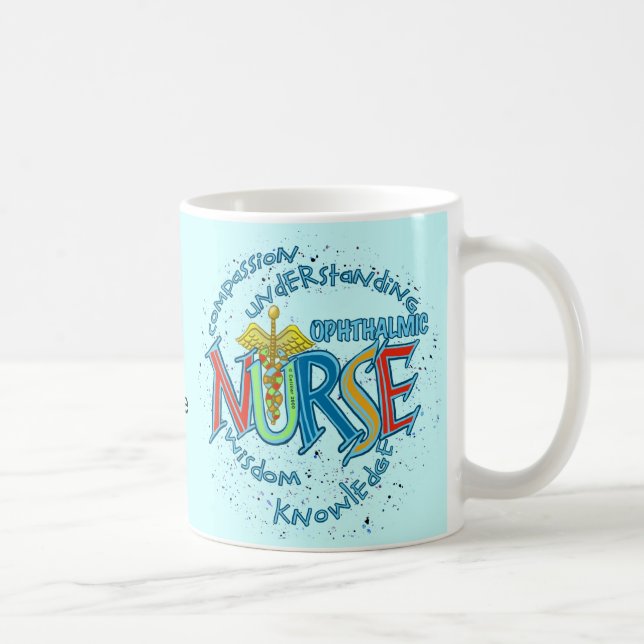 Caneca De Café Enfermeiro Oftálmico Mágica personalizada de enfer (Direita)