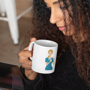 Caneca De Café Enfermeiro Segurando Uma Seringa