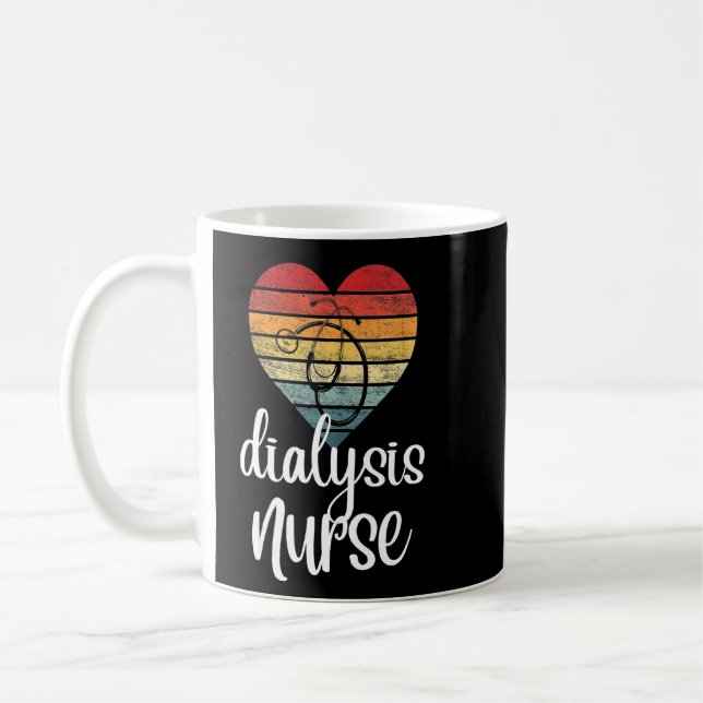 Caneca De Café Enfermeiro Técnico de Diálise Rins Pulsação (Esquerda)