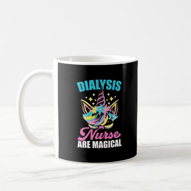 Caneca De Café Enfermeiros De Diálise São Doença Renal Magia Unic (Esquerda)