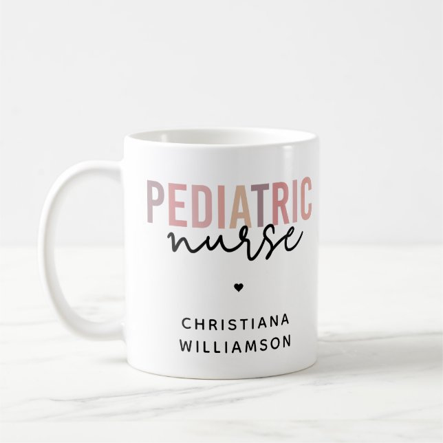 Caneca De Café Enfermeiros Pediátricos Personalizados Enfermeiros (Esquerda)
