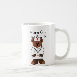Caneca De Café Enfermeiros Sorriem e Suportam