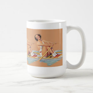 Caneca De Café Enfileiramento da varredura das mulheres do Pinup