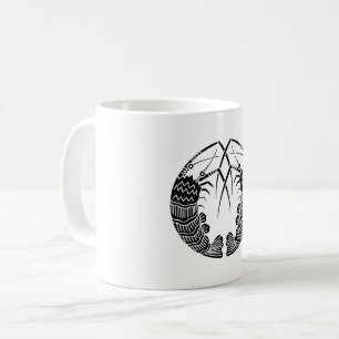 Caneca De Café Enfrentando lagostas espinhosas Lagoas e copos